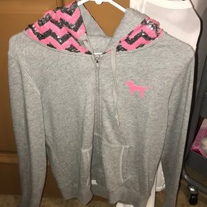 Pink zip up jacket